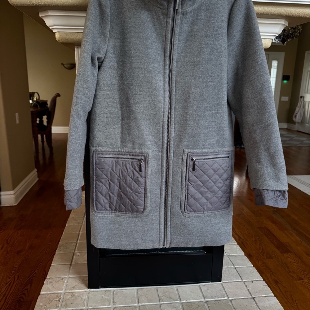Weatherproof Structured Long Grey Topper Jacket Size Small - Picture 4 of 11